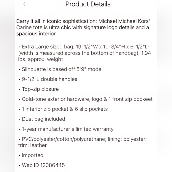 Michael Kors Cream and Tan Tote Bag - Picture 9 of 9